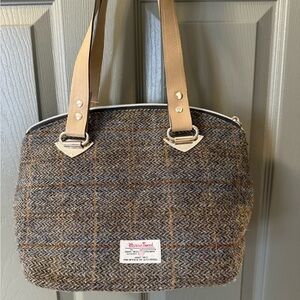 Harris Tweed Brown Checkered Bag